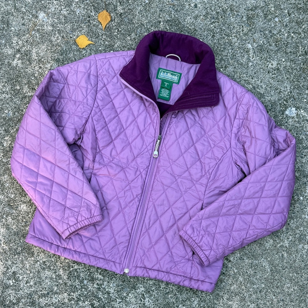 Women's soft pink quilted jacket from L.L. Bean size M